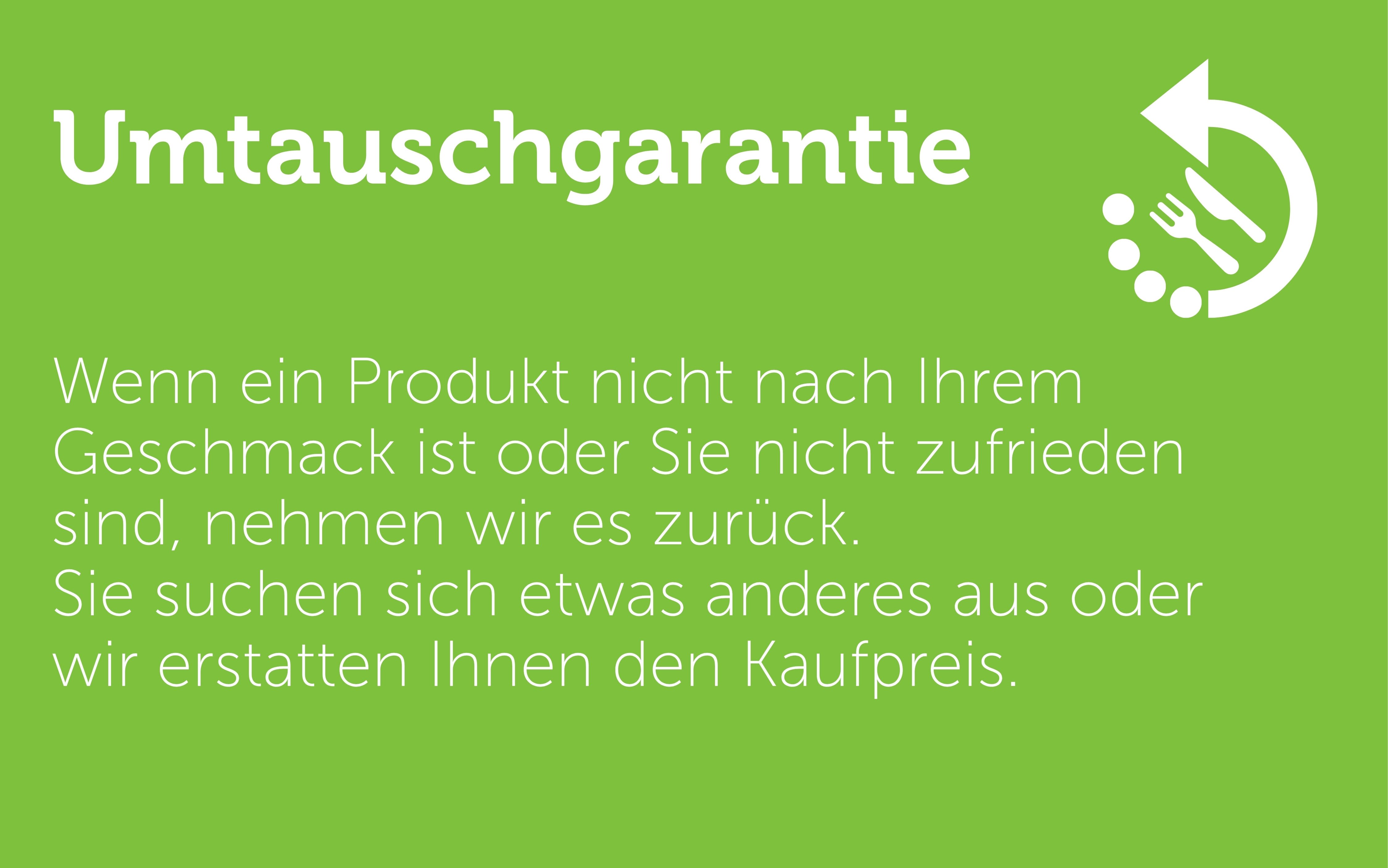 Umtauschgarantie